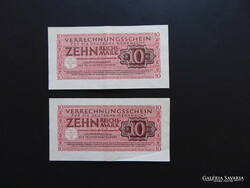 Németország 2 darab 10 reichsmark 1944 LOT ! 01