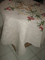 Beautiful hand-embroidered elegant woven tablecloth