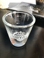 Royal vodka glass cup with 2 measure mark (60)