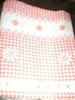 Beautiful Bavarian patterned red white floral checkered pillowcase