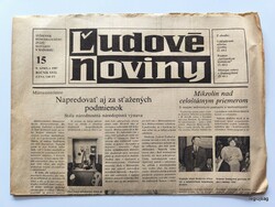 1987 April 9 / ludove noviny / newspaper - Hungarian / no.: 26917