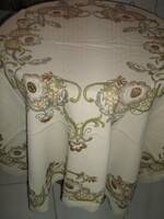 Beautiful hand-embroidered special woven tablecloth
