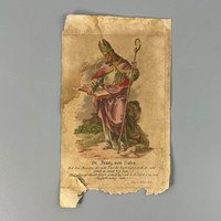 Szalézi Szent Ferenc - Kézzel színezett cseh metszet - 18. század