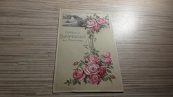 Antique embossed greeting postcard.