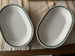 Pair of Alföldi porcelain green sausages on sticks