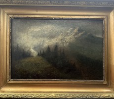 Oil painting with Mednyánszky signature
