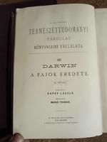 Darwin, Charles: A fajok eredete a természeti kiválás útján I-II. 1872-1873-as kiadás, LEÁRAZVA!!!