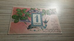 Antique embossed greeting postcard.