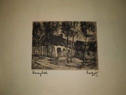 Huts c. Ink drawing/etching
