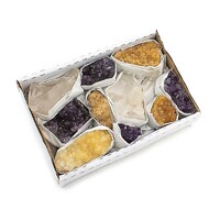 Citrine / amethyst / rock crystal minerals in one package