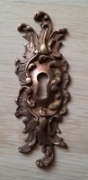 Classicist bronze furniture ornament, furniture strap, lock tag
