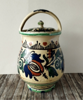 3 L Korund folk art ceramics in a greased, jam jar with a storage lid