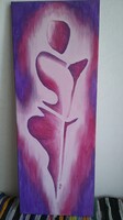 Painting depicting a female figure, approx. 10 signs, canvas for sale!