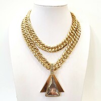 Joan collins beverly hills dynasty collection crystal 18kt gold plated necklace