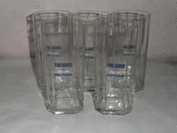 FINLANDIA üveg pohár ( 4 db. )