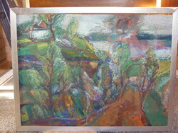 Miklós János cooper for sale: oil, wood fiber, gallery painting titled landscape