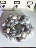 31 cm special feather, egg (dyed styrofoam) decorative Easter wreath