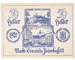 Austrian emergency money 50 heller 1920