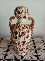 Antique fischer j budapest majolica vase