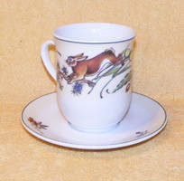 Animal porcelain mug and plate