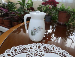 New! 1 liter milk bottle with chamomile pattern, jug/lid, Jena