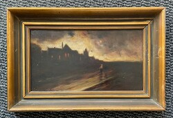 Mihály Munkácsy? 1882 Antique oil painting on wood, beautiful!