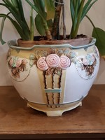 German faience flower pot
