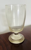 Biedermeier thick-walled glass goblet with base