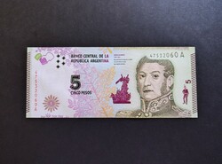 Argentina 5 Pesos 2015, UNC