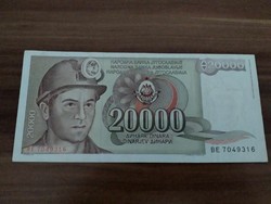 20.000 Dinár, Jugoszlávia, 1987
