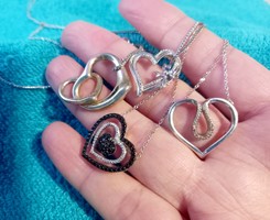 Tiffany style heart motif silver necklaces..Guaranteed!