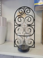 Wall-mounted iron candle holder 35 cm high