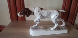 Hunting dog porcelain figure