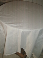 Beautiful white filigree madeira tablecloth