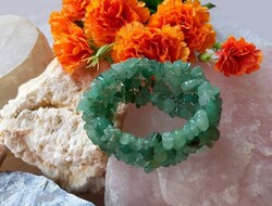 Real term. Aventurine bracelet chips made of mesh, quality piece
