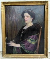 Antique Portrait Painting with Beautiful Colors, Good Quality Discounted Artwork. Cezar Kunwald