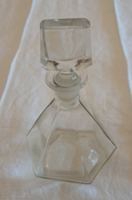 Art deco liqueur glass, bottle with stopper