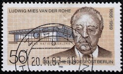 Bb753p / Germany - Berlin 1986 ludwig mies van der rohe - architect stamp stamped