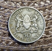 Kenya 50 cents 1974