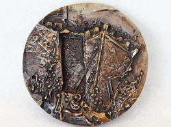 Eger cast bronze medal, plaque