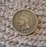 USA - indiánfejes 1 cent 1904