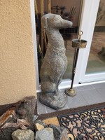 Antique art deco greyhound dog statue