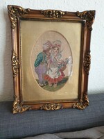 Tapestry picture in a glazed frame