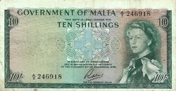 10 Schilling shillings 1963 (1949) Malta very rare