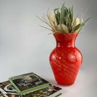 Korall Spirál Muranoi váza