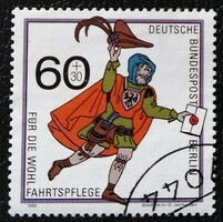 Bb852p / Germany - Berlin 1989 postal deliveries stamp series 60+ 30 pf value stamped