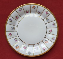 Gs zell baden German porcelain small plate cake plate with rose flower pattern with thick gold edge