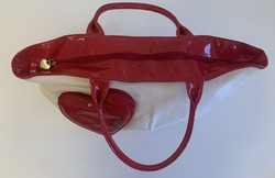 Huge 55 cm moschino original extra decorative bag heart heart shopper beach bag