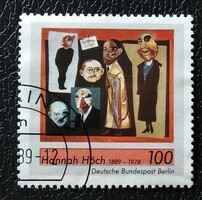 Bb857p / germany - berlin 1989 hannah höch - painter stamp stamped