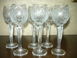 Crystal liqueur glass, 6 pieces, 15 cm high
